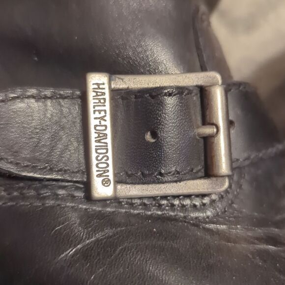 HARLEY DAVIDSON Black Trail Boss Engineer 91417 Motorcycle 8 1/2 Zipper Boots main image 5